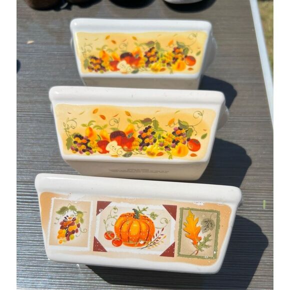 Autumn Mini Baking Loaf Dish  6” Ceramic Casserole/ Souffle Baker Oven to Tablew - Picture 4 of 4